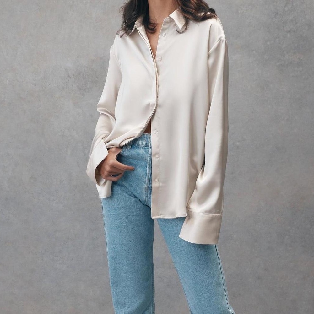 Meshki Nori Satin Shirt Sz S